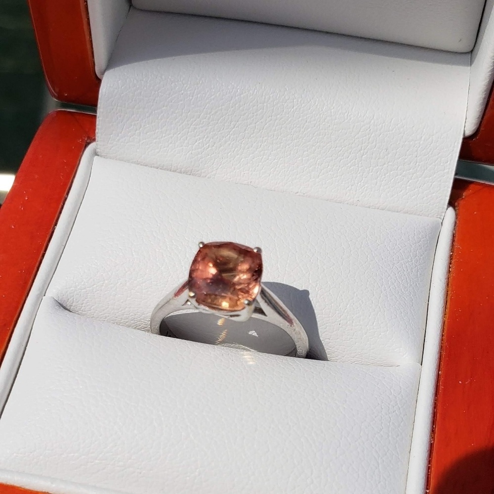 Orange Sapphire ring